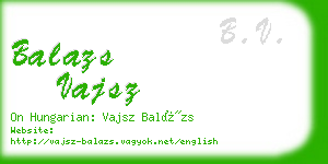 balazs vajsz business card